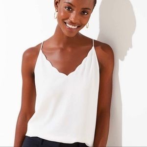 Loft - Creamy scalloped cami